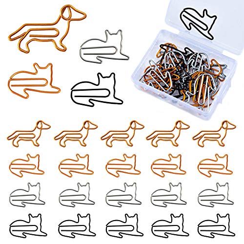 Zasiene Büroklammern Hund 60 Stück Büroklammern Motiv Dackelform und Katzenform Tierform Kreative Bookmark Cartoon Süße Büroklammern für Schule Büromaterial Zubehör Zasiene Büroklammern Hund 60 Stück Büroklammern Motiv Dackelform und Katzenform Tierform Kreative Bookmark Cartoon Süße Büroklammern für Schule Büromaterial Zubehör von Zasiene