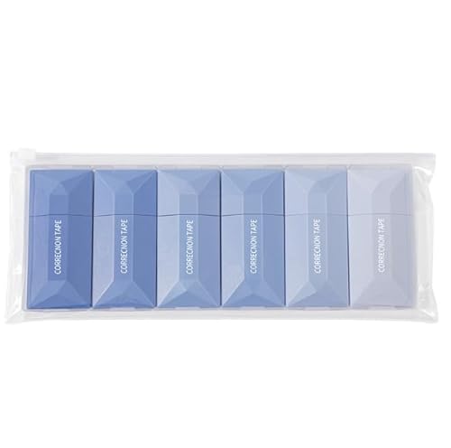 Zasjon 6 Stück Mini Korrekturroller 6m x 5mm Korrekturmaus Set Schulsachen Correction Tape Schnell Trocknend Korrekturband Aesthetic Ideal für Studenten, Kinder, Büroangestellte Zasjon 6 Stück Mini Korrekturroller 6m x 5mm Korrekturmaus Set Schulsachen Correction Tape Schnell Trocknend Korrekturband Aesthetic Ideal für Studenten, Kinder, Büroangestellte von Zasjon