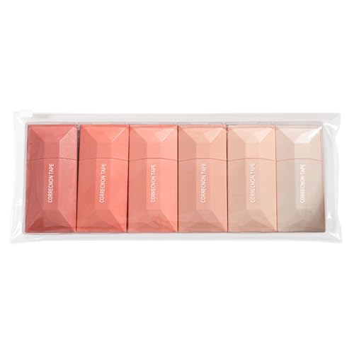 Zasjon 6 Stück Mini Korrekturroller 6m x 5mm Korrekturmaus Set Schulsachen Correction Tape Schnell Trocknend Korrekturband Aesthetic Ideal für Studenten, Kinder, Büroangestellte Zasjon 6 Stück Mini Korrekturroller 6m x 5mm Korrekturmaus Set Schulsachen Correction Tape Schnell Trocknend Korrekturband Aesthetic Ideal für Studenten, Kinder, Büroangestellte von Zasjon