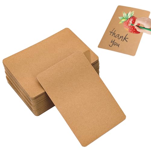 Zasvec Blanko Kraftpapier Karten 50 Stück Karten Karteikarten A6 Set Bastelkarton Runde Ecken Braun Blanko Postkarten Blanko Karten zum Selbstgestalten Bastelkarton, 10X15cm, 350g/m² Zasvec Blanko Kraftpapier Karten 50 Stück Karten Karteikarten A6 Set Bastelkarton Runde Ecken Braun Blanko Postkarten Blanko Karten zum Selbstgestalten Bastelkarton, 10X15cm, 350g/m² von Zasvec