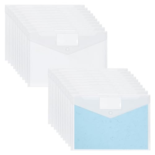 Zasvec Dokumententasche A4 20 Stück Dokumentenmappe A4 mit Etikettentasche Wasserdicht Sammelmappen A4 Dokumententasche Transparent mit Druckknopf Dokumentenhüllen Organisieren für Dokumente Zasvec Dokumententasche A4 20 Stück Dokumentenmappe A4 mit Etikettentasche Wasserdicht Sammelmappen A4 Dokumententasche Transparent mit Druckknopf Dokumentenhüllen Organisieren für Dokumente von Zasvec