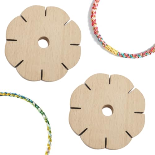 Zasvec Knüpfstern aus Holz 2 Stück Armband Strickscheibe Flechtscheibe Armbänder Knüpfen Set DIY Armband Geflochtenes Knüpfstern Geflochtene Webscheibe für DIY Knüpfen Armbänder Geschenke Zasvec Knüpfstern aus Holz 2 Stück Armband Strickscheibe Flechtscheibe Armbänder Knüpfen Set DIY Armband Geflochtenes Knüpfstern Geflochtene Webscheibe für DIY Knüpfen Armbänder Geschenke von Zasvec