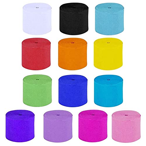 Zasvec Krepppapier 28 Rollen Kreppbänder Buntes Bänder Crepe Paper Papier Kreppband Bunt Kreppdeko Krepppapier Bänder Krepppapier Rollen für Party Feier Dekoration 14 Farben 3,5cm * 10m Zasvec Krepppapier 28 Rollen Kreppbänder Buntes Bänder Crepe Paper Papier Kreppband Bunt Kreppdeko Krepppapier Bänder Krepppapier Rollen für Party Feier Dekoration 14 Farben 3,5cm * 10m von Zasvec