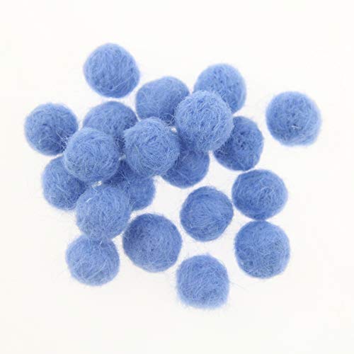 Zasy 15mm Wollfilzkugeln DIY Garland Beads Handmade Modeschmuck Zubehör 20St (Blau) von Zasy