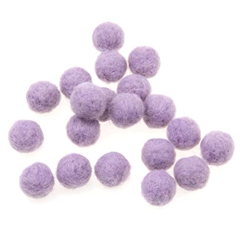 Zasy 15mm Wollfilzkugeln DIY Garland Beads Handmade Modeschmuck Zubehör 20St (Lavendel) von Zasy