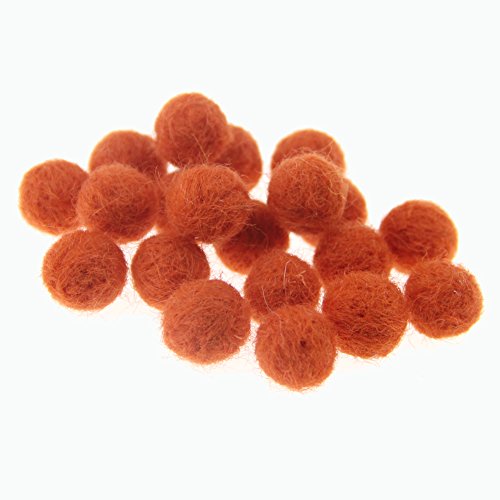 Zasy 15mm Wollfilzkugeln DIY Garland Beads Handmade Modeschmuck Zubehör 20St (Orange) von Zasy