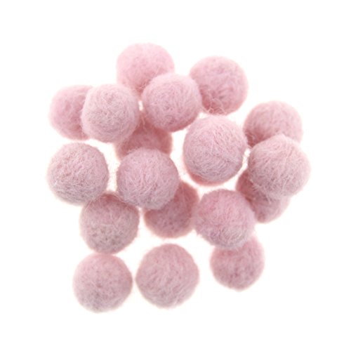 Zasy 15mm Wollfilzkugeln DIY Garland Beads Handmade Modeschmuck Zubehör 20St (Rosa) von Zasy