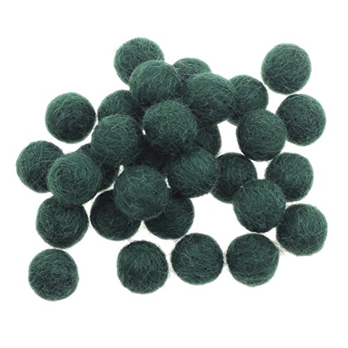 Zasy 20 mm wolle Fühlte Bälle Party Zuhause Dekoration Perlen Handgefertigt 30 Stück (Dark green) von Zasy
