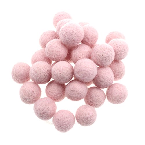 Zasy 20 mm wolle Fühlte Bälle Party Zuhause Dekoration Perlen Handgefertigt 30 Stück (Pink) von Zasy