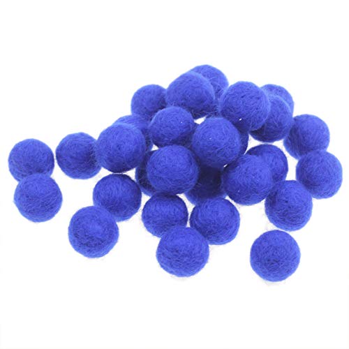 Zasy 20 mm wolle Fühlte Bälle Party Zuhause Dekoration Perlen Handgefertigt 30 Stück (Royal blue) von Zasy