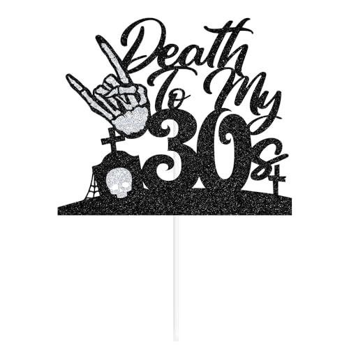 Death to My 30s Cake Topper, Death to My Youth, Kissing My 30s Goodbye, Happy 40th Birthday Party Decorations Death to My 30s Cake Topper, Death to My Youth, Kissing My 30s Goodbye, Happy 40th Birthday Party Decorations von Zatain