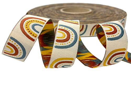 Webband Boho Regenbogen - 2,00 EUR/m - rohweiß - Eigenproduktion - 17 mm - Meterware Webband Boho Regenbogen - 2,00 EUR/m - rohweiß - Eigenproduktion - 17 mm - Meterware von ZauberDrum