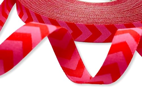 Webband Chevron, pink - 1m - 1,50 EUR/Meter - Meterware - 12mm Webband Chevron, pink - 1m - 1,50 EUR/Meter - Meterware - 12mm von ZauberDrum