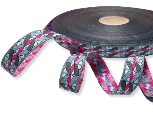 Webband Donna Lucia - 1,80 EUR/m - grau - Lila Lotta Design - farbenmix - 15 mm - Meterware Webband Donna Lucia - 1,80 EUR/m - grau - Lila Lotta Design - farbenmix - 15 mm - Meterware von ZauberDrum