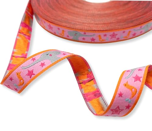 Webband Elefant - 1,50 EUR/m - rosa - 1m - 12mm breit - paulapü Webband Elefant - 1,50 EUR/m - rosa - 1m - 12mm breit - paulapü von ZauberDrum