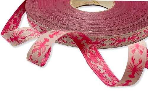 Webband Hummer - 1,50 EUR/m - lachs-sand - Cherry Picking - beidseitig nutzbar von ZauberDrum