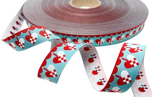 Webband Julehjerter - 1,80 EUR/m - türkis - Janeas World - Weihnachtsherzen - skandinavisch Webband Julehjerter - 1,80 EUR/m - türkis - Janeas World - Weihnachtsherzen - skandinavisch von ZauberDrum