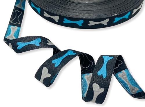 Webband Knochen - 1,80 EUR/m - Janeas World - schwarz - Hunde - Meterware Webband Knochen - 1,80 EUR/m - Janeas World - schwarz - Hunde - Meterware von ZauberDrum