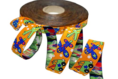 Webband Krokodil - 1,90 EUR/m - orange - Boy's only - Janeas World - Meterware Webband Krokodil - 1,90 EUR/m - orange - Boy's only - Janeas World - Meterware von ZauberDrum