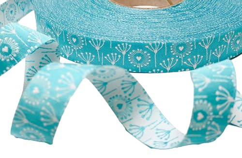Webband Pusteblume - 1 m - 1,80 EUR/Meter - Meterware - Sow the love - sky - jolijou - beidseitig nutzbar Webband Pusteblume - 1 m - 1,80 EUR/Meter - Meterware - Sow the love - sky - jolijou - beidseitig nutzbar von ZauberDrum