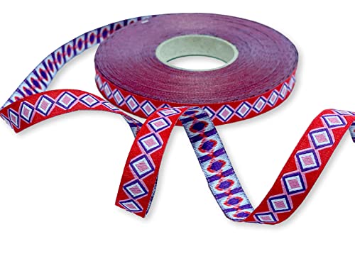 Webband Raute- 1,50 EUR/m - rot - Red Diamond - jolijou Webband Raute- 1,50 EUR/m - rot - Red Diamond - jolijou von ZauberDrum