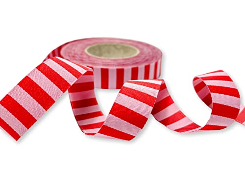 ZauberDrum Webband Ringel - Rosa, Rot - 1,20 EUR/m - 100% Polyester - Ökotex-100-15mm breit - Gewebtes Band zum Aufnähen oder als Geschenkband ZauberDrum Webband Ringel - Rosa, Rot - 1,20 EUR/m - 100% Polyester - Ökotex-100-15mm breit - Gewebtes Band zum Aufnähen oder als Geschenkband von ZauberDrum