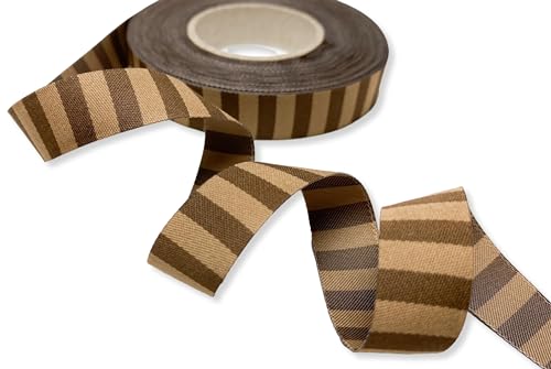 Webband Ringel - 1,50 EUR/m - schoki - braun - Meterware Webband Ringel - 1,50 EUR/m - schoki - braun - Meterware von ZauberDrum
