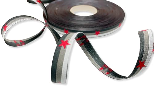 Webband Sterne - 1,50 EUR/m - gestreift - rot/grau - Sabine Haller - Meterware Webband Sterne - 1,50 EUR/m - gestreift - rot/grau - Sabine Haller - Meterware von ZauberDrum
