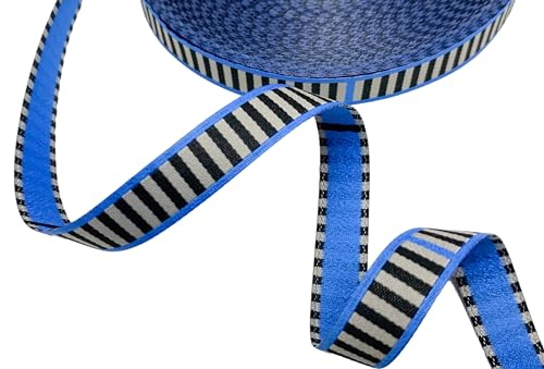 Webband Streifen - 1,50 EUR/m - Eins, Zwei, Drei-Streifen - anthrazit - blaubeerstern - 12 mm - Meterware Webband Streifen - 1,50 EUR/m - Eins, Zwei, Drei-Streifen - anthrazit - blaubeerstern - 12 mm - Meterware von ZauberDrum