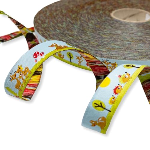 Webband Waldtiere - 1m - 1,80 EUR/m - Familie PüReh - paulapü - 15mm - Meterware - Webbänder zum Nähen Webband Waldtiere - 1m - 1,80 EUR/m - Familie PüReh - paulapü - 15mm - Meterware - Webbänder zum Nähen von ZauberDrum