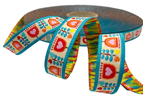 ZauberDrum -Webband Tulpen - 1,50 EUR/m - Sweet Tulips - farbenmix - 12 mm breit - Meterware - Polyester - Beige, Türkis, Orange, Rot - 1m ZauberDrum -Webband Tulpen - 1,50 EUR/m - Sweet Tulips - farbenmix - 12 mm breit - Meterware - Polyester - Beige, Türkis, Orange, Rot - 1m von ZauberDrum