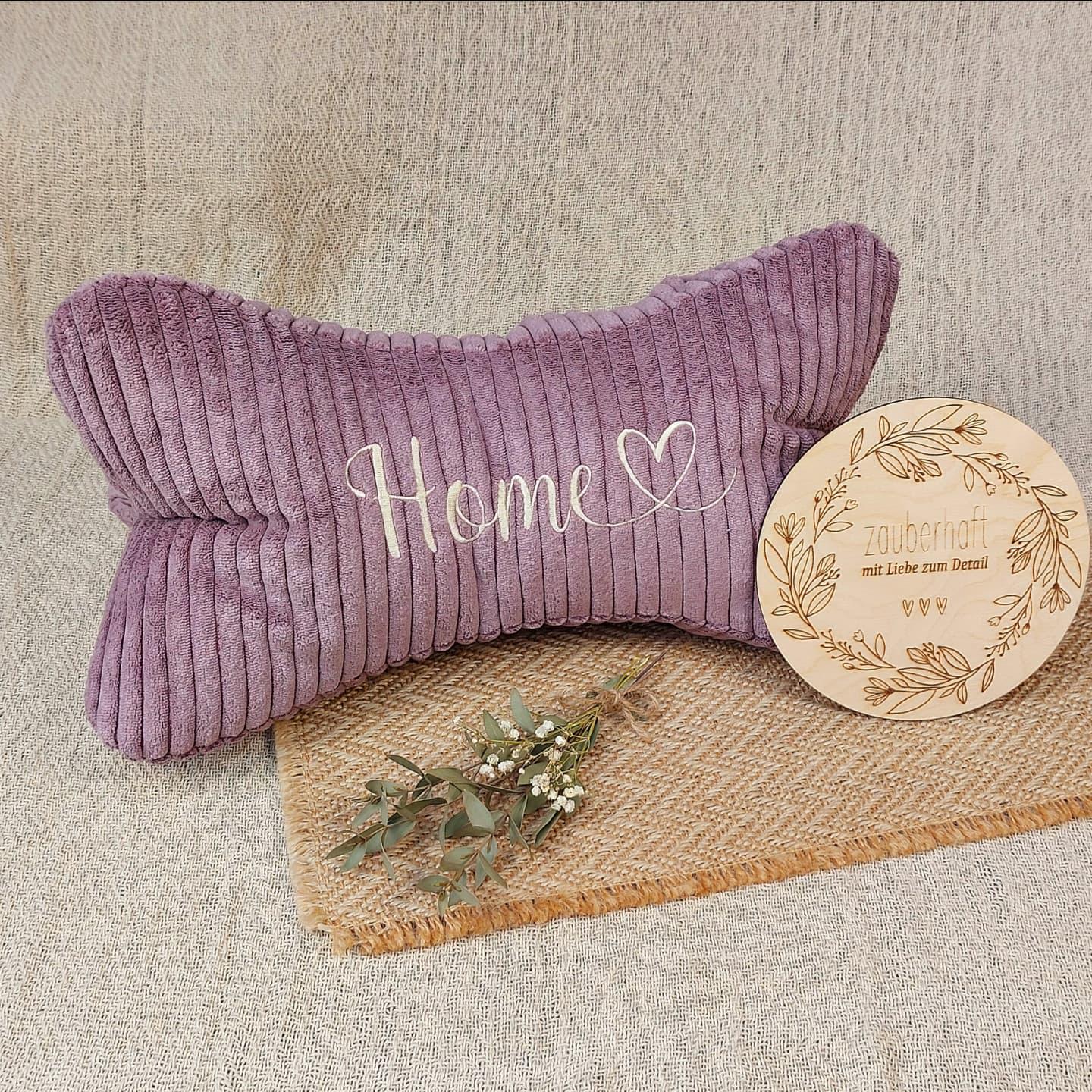 Leseknochen, Nackenkissen, Rehaknochen, Lesekissen Aus Breitcord Altrosa, Buchstütze, Geschenkidee, Geschenk Geburtstag, Weihnachtsgeschenk von ZauberhaftMitLiebe