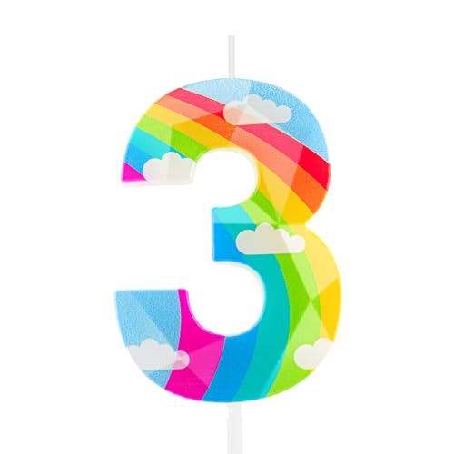 Geburtstagskerzen Nummer 3 Regenbogen 3D entworfen Kerzen Kuchen Dekorationen Happy Birthday Kerze für Mädchen Junge Frauen Jahrestag Feiern Party Supplies Geburtstagskerzen Nummer 3 Regenbogen 3D entworfen Kerzen Kuchen Dekorationen Happy Birthday Kerze für Mädchen Junge Frauen Jahrestag Feiern Party Supplies von Zayin