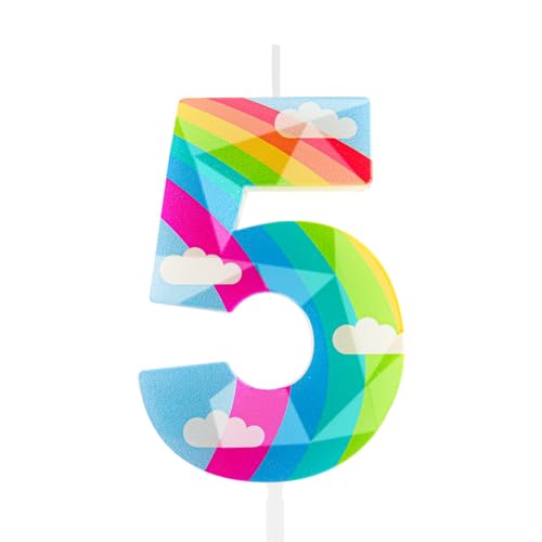 Geburtstagskerzen Nummer 5 Regenbogen 3D entworfen Kerzen Kuchen Dekorationen Happy Birthday Kerze für Mädchen Junge Frauen Jahrestag Feiern Party Supplies Geburtstagskerzen Nummer 5 Regenbogen 3D entworfen Kerzen Kuchen Dekorationen Happy Birthday Kerze für Mädchen Junge Frauen Jahrestag Feiern Party Supplies von Zayin