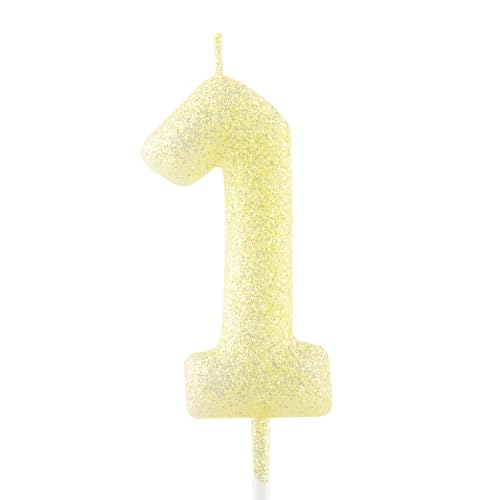 Geburtstagskerzen Zahlen 1, glitzernde Zahlenkerze zum 1, Leuchtende Goldgelben Kerzen, Kerzen für Kuchen, Toppers für Frauen Mädchen Geburtstags Jubiläum, Geburtstagsdekorationen, Partyzubehör Geburtstagskerzen Zahlen 1, glitzernde Zahlenkerze zum 1, Leuchtende Goldgelben Kerzen, Kerzen für Kuchen, Toppers für Frauen Mädchen Geburtstags Jubiläum, Geburtstagsdekorationen, Partyzubehör von Zayin