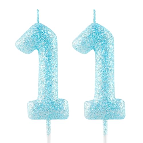 Geburtstagskerzen Zahlen 11, glitzernde Zahlenkerze zum 11, Leuchtende Blau Kerzen, Kerzen für Kuchen, Toppers für Frauen Mädchen Geburtstags Jubiläum, Geburtstagsdekorationen, Partyzubehör Geburtstagskerzen Zahlen 11, glitzernde Zahlenkerze zum 11, Leuchtende Blau Kerzen, Kerzen für Kuchen, Toppers für Frauen Mädchen Geburtstags Jubiläum, Geburtstagsdekorationen, Partyzubehör von Zayin