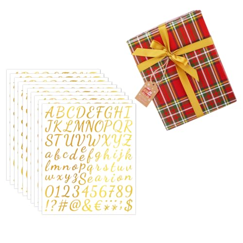 Geschenk Eingewickelt für Zayookey 10 Blätter Selbstklebendes Vinyl Buchstaben Zahlen Set Briefkasten Alphabet Nummern Aufkleber Letter Number Stickers für Schilder, Postfach, DIY Scrapbooking von Zayookey