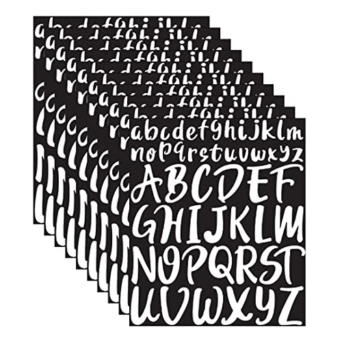 Zayookey 10 Blätter Selbstklebendes Buchstaben Vinyl Buchstaben Zahlen Set Briefkasten Alphabet Nummern Aufkleber Letter Number Stickers für Schilder, Briefkästen, DIY Scrapbooking (White) von Zayookey