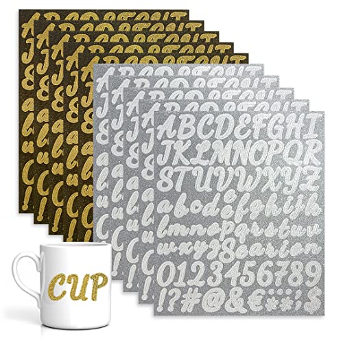 Zayookey 10 Blätter Selbstklebendes Vinyl Buchstaben Zahlen Set Briefkasten Alphabet Nummern Aufkleber Letter Number Stickers für Schilder, Postfach, DIY Scrapbooking von Zayookey