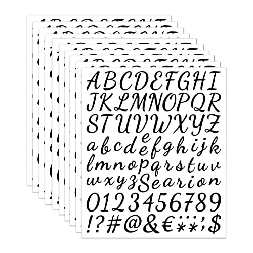 Zayookey 10 Blätter Selbstklebendes Vinyl Buchstaben Zahlen Set Briefkasten Alphabet Nummern Aufkleber Letter Number Stickers für Schilder, Postfach, DIY Scrapbooking (Schwarz, 1 Zoll) von Zayookey