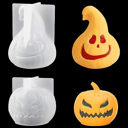 Zayookey 2 Stück 3D Kürbis Epoxidharz Formen Halloween Kürbis Kerzen Silikonform Pumpkin Resin Molds Kerzenform Silikon Seifen Gießformen DIY Halloween Dekoration Zayookey 2 Stück 3D Kürbis Epoxidharz Formen Halloween Kürbis Kerzen Silikonform Pumpkin Resin Molds Kerzenform Silikon Seifen Gießformen DIY Halloween Dekoration von Zayookey