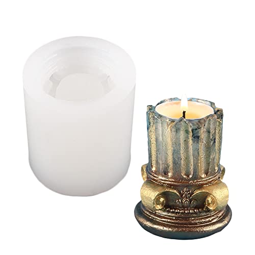 Zayookey Epoxidharz Kerzenhalter Silikonformen Teelichthalter Gießformen Römische Säule Leuchter Epoxy Resin Formen für DIY Schmuck (Candle Holder Mold) von Zayookey