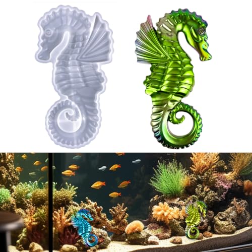 Zayookey Seepferdchen Epoxidharz Silikonformen 3D Tier Gießform Animal Resin Molds Silicone Wanddekorationen Harzform Für Wandbehang DIY Harz Handwerk Ornament Anhänger Zayookey Seepferdchen Epoxidharz Silikonformen 3D Tier Gießform Animal Resin Molds Silicone Wanddekorationen Harzform Für Wandbehang DIY Harz Handwerk Ornament Anhänger von Zayookey