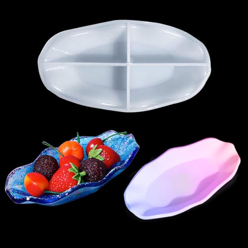 Zayookey Tablett Epoxidharz Formen Silikonform Schalen Gießformen Teller Epoxy Form Unregelmäßige Resin Dish Molds DIY kleine Schüssel, Schmuckaufbewahrung, Seifenschale, Kerzenhalter Zayookey Tablett Epoxidharz Formen Silikonform Schalen Gießformen Teller Epoxy Form Unregelmäßige Resin Dish Molds DIY kleine Schüssel, Schmuckaufbewahrung, Seifenschale, Kerzenhalter von Zayookey