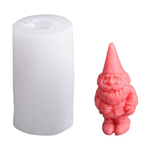 Zayookey Weihnachten Kerzenform Silikonform 3D Candle Making Mould Silikonform Epoxidharz Santa Gießform Fondant Kuchen Silikonformen Für DIY Seife, Wachs, Kuchendekoration (Kerzenform A) von Zayookey