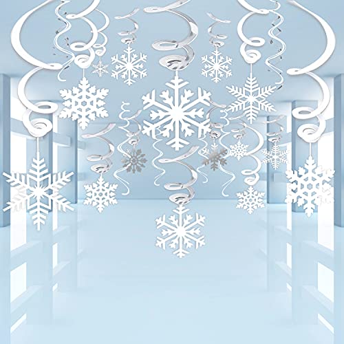 Zayvor 40 Weihnachten Winter Girlande Schneeflocken, Hängende Spiralen Wirbel Deko Luftschlangen Party Dekorationen Folienspiralen Zum Aufhängen Deckenhänger Spiral Girlanden Hanging Swirls Zayvor 40 Weihnachten Winter Girlande Schneeflocken, Hängende Spiralen Wirbel Deko Luftschlangen Party Dekorationen Folienspiralen Zum Aufhängen Deckenhänger Spiral Girlanden Hanging Swirls von Zayvor