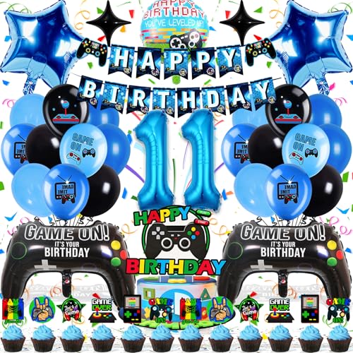 Zaztytoy Videospiel Geburtstag Deko 11 Jahre für Jungen - 44-Teilige Geburtstagsparty Ballon Set in Blau und Schwarz, Hochwertig & Umweltfreundlich, Einfach zu Montieren Zaztytoy Videospiel Geburtstag Deko 11 Jahre für Jungen - 44-Teilige Geburtstagsparty Ballon Set in Blau und Schwarz, Hochwertig & Umweltfreundlich, Einfach zu Montieren von Zaztytoy