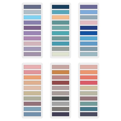 Zcbzbn1200pcs Haftnotizen Pack, 6 Arten Von Transparenten Klebrigen Notizen, Wasserdicht Klebrige Hinweise, Bunte Haftende Kurze Zettel, Selbstklebende Haftende Kleine Informationen FüR Schreibwaren von Zcbzbn