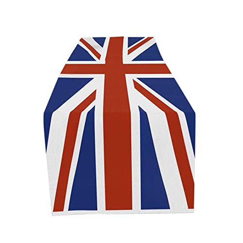 Zceplem Union Jack Flag Tischläufer | UK Flag Tischdecke Platinums Jubilee Tischdecke | Wiederverwendbares patriotisches Design Union Jack Tischdecke für Queen's Platinum_Jubilee Party (35x185cm) von Zceplem