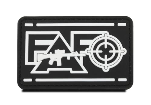 1 Pcs FAFO Gummi PVC Patch mit Hook, 3D "Fuck Around and Find Out" Populär Meme Taktischer Schießen Ziel Komisch Moral Abzeichen mit Nachts Leuchten für Biker Rucksäcke Kleidung von Zcketo
